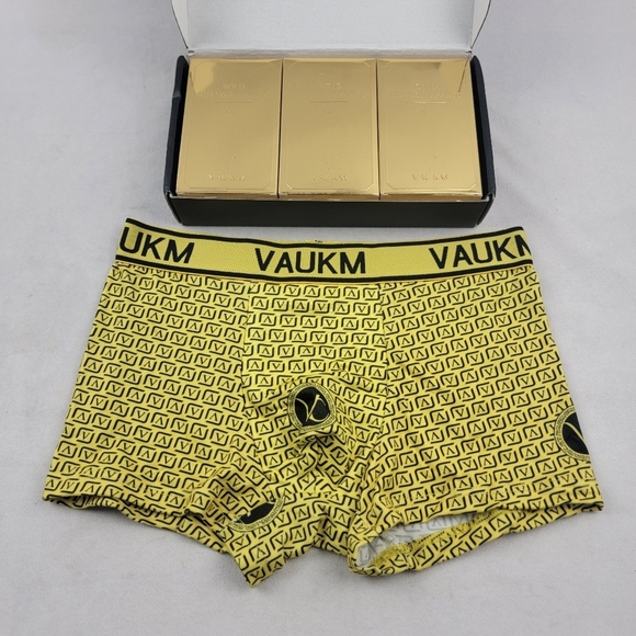 NWT Vaukm gold bar printed boxer briefs set of 3 different prints size Medium - Picture 2 of 4